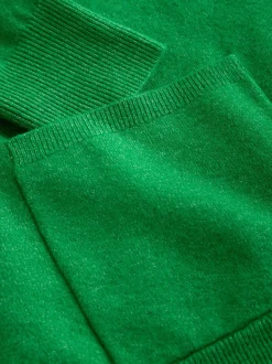 Felgroen - Superzacht V-hals vest met zakken