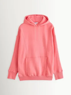 Felroze - Active Longline Overhead Hoodie met superzacht naaddetail en zakken