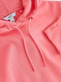 Felroze - Active Longline Overhead Hoodie met superzacht naaddetail en zakken