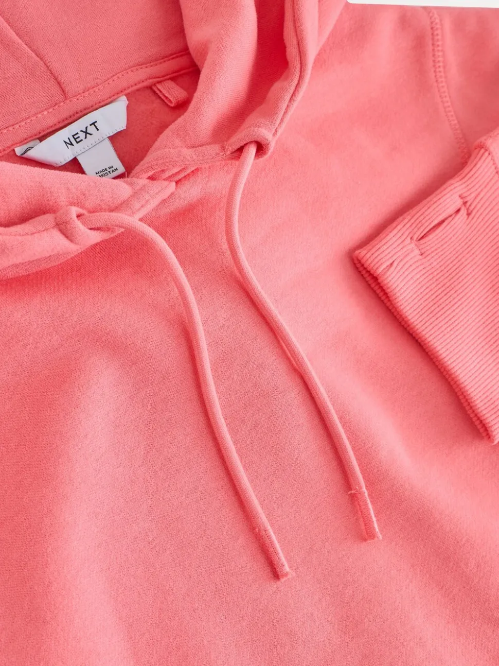 Felroze - Active Longline Overhead Hoodie met superzacht naaddetail en zakken