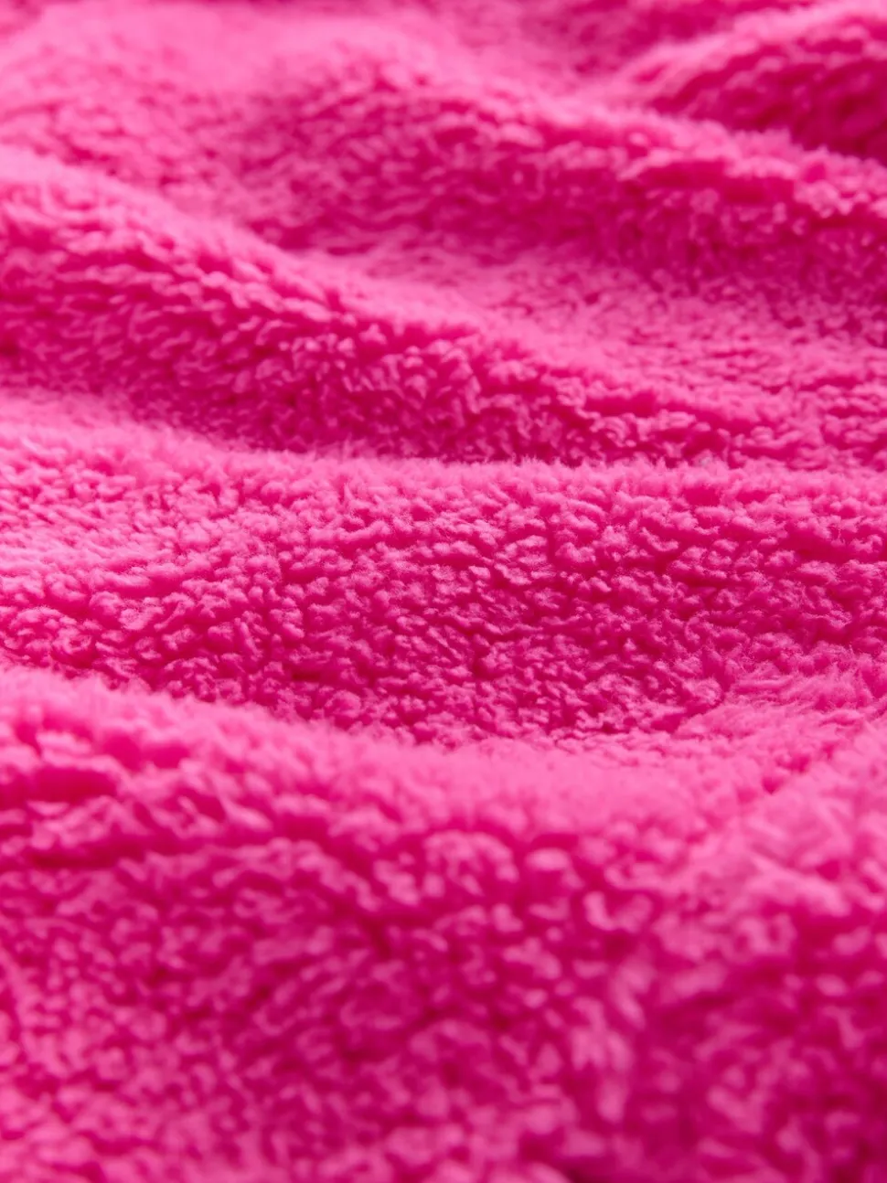 Felroze - Borg fleece met korte rits