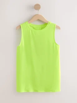 Fluoriserend groen - Actieve lichtgewicht open rug tanktop