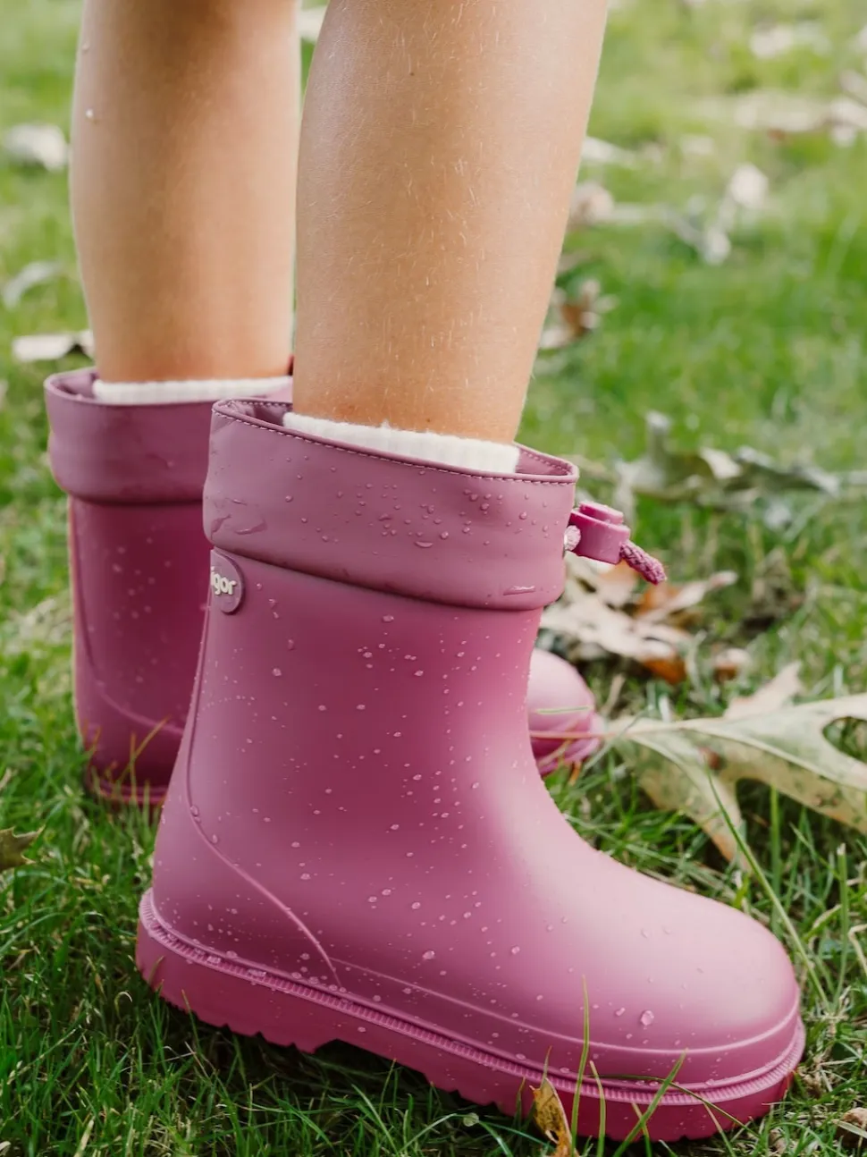 Framboosroze - Igor waterdichte Bimbi Euri enkellange regenlaarzen