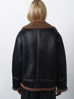 French Connection Suedette Zip Up Jacket