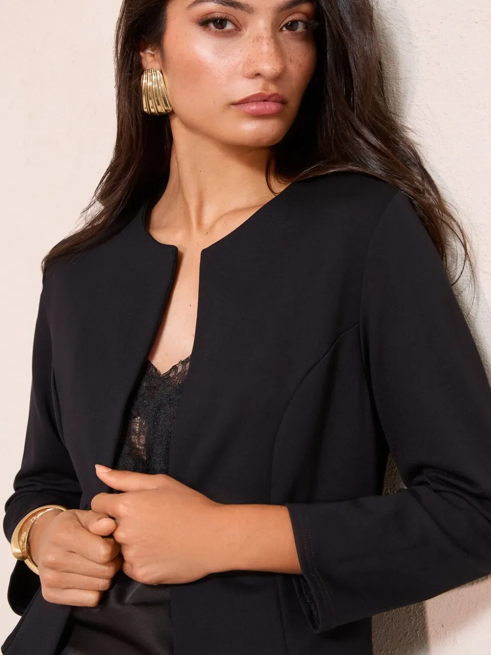 Friends Like These Black Seam Detail Jacket
