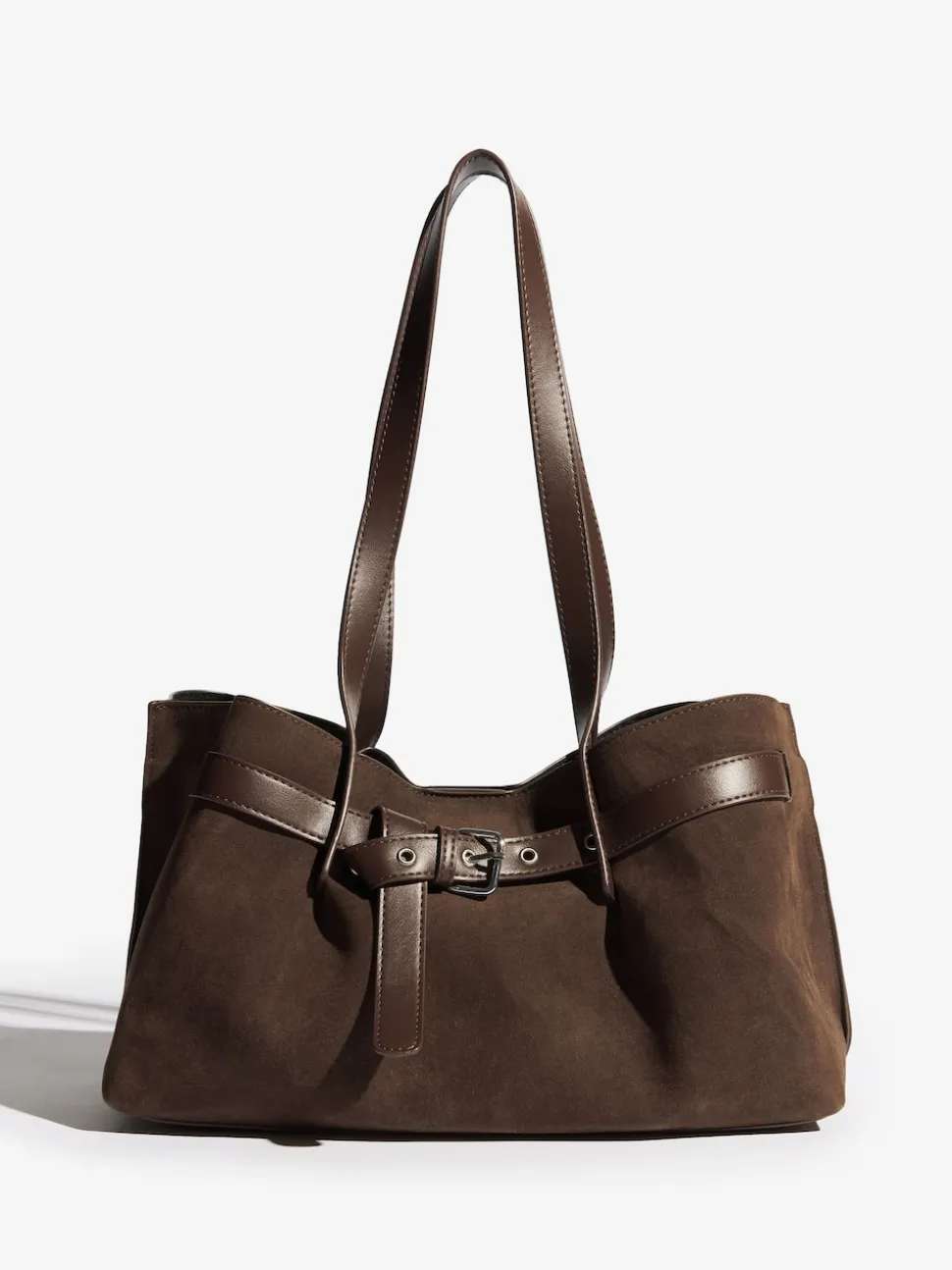 Friends Like These Faux Suede Slouch Tote Bag