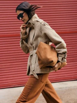 Friends Like These Funnel Neck Belted Jacket