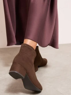 Friends Like These Low Block Heel Ankle Sock Boots