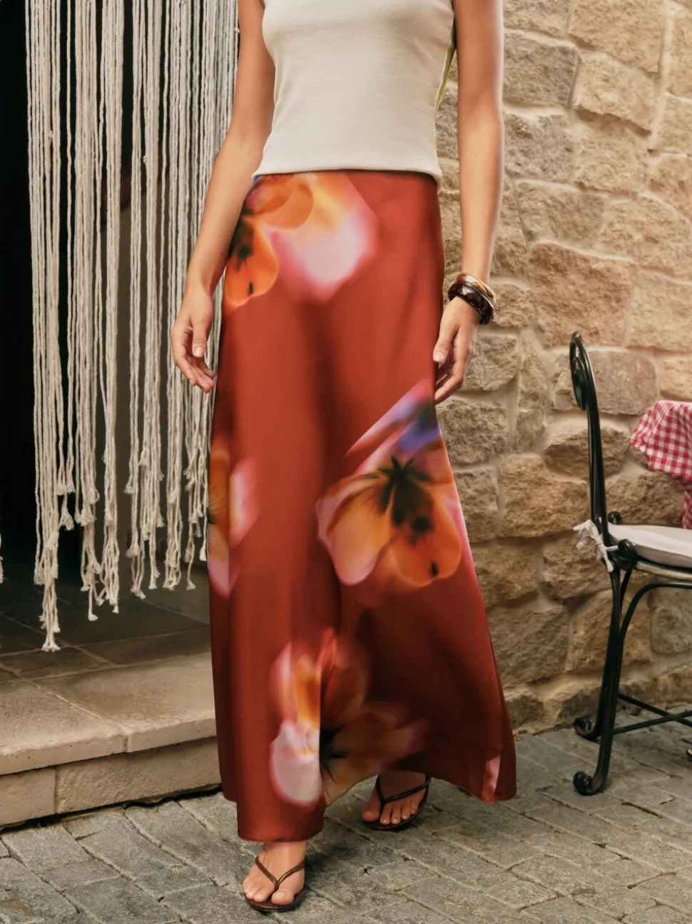 Friends Like These Satin Maxi Skirt
