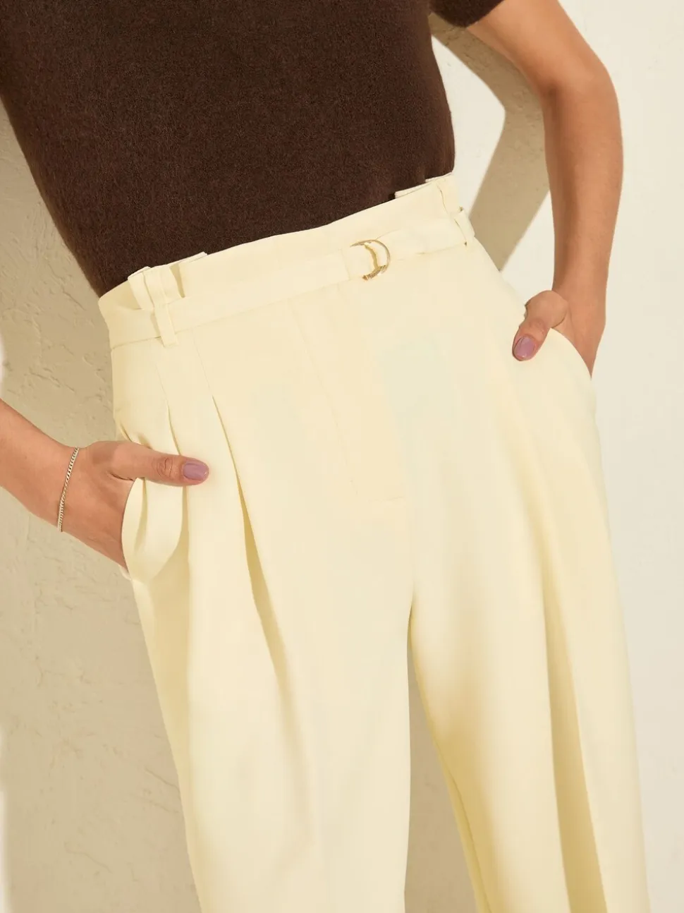Friends Like These Tapered Belted Tailored Trousers