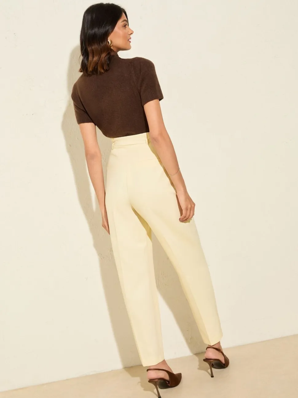 Friends Like These Tapered Belted Tailored Trousers