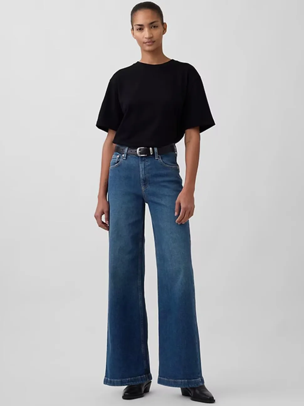 Gap Stride jeans met hoge taille en wijde pijpen
