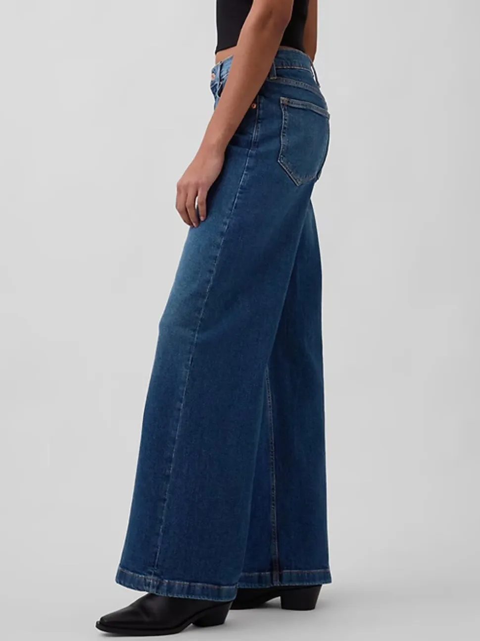 Gap Stride jeans met hoge taille en wijde pijpen