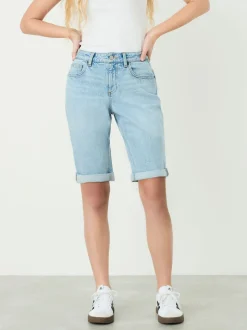 Gebleekt - Knielange Bermuda denim shorts