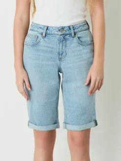 Gebleekt - Knielange Bermuda denim shorts