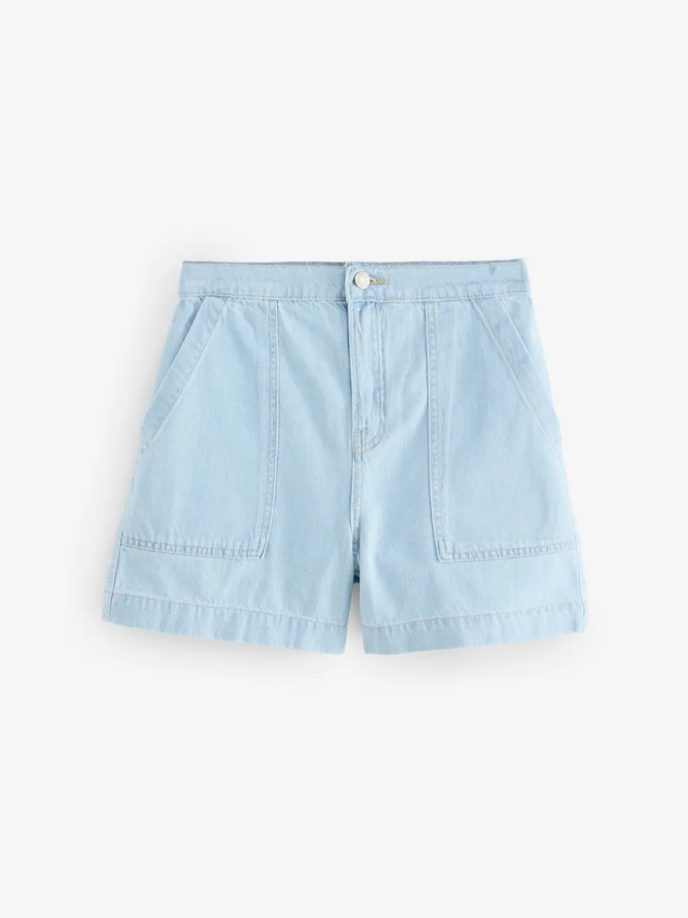 Gebleekt - Utility Lichtgewicht 100% katoenen denim shorts