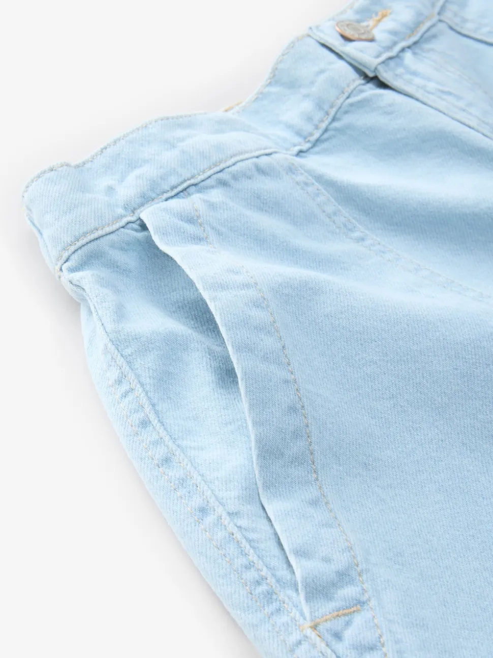 Gebleekt - Utility Lichtgewicht 100% katoenen denim shorts
