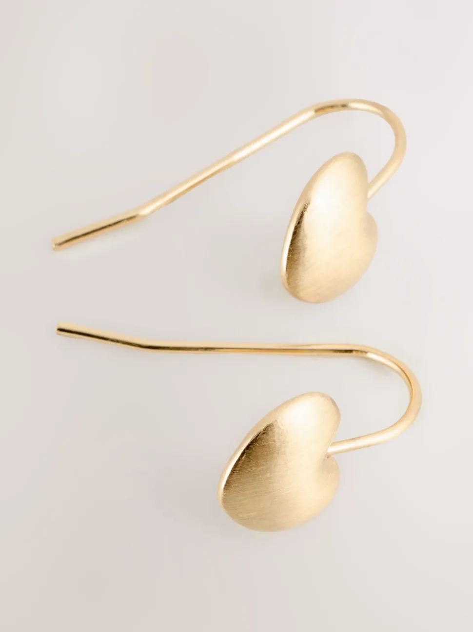 Geborsteld goudkleurig - Heart Earrings