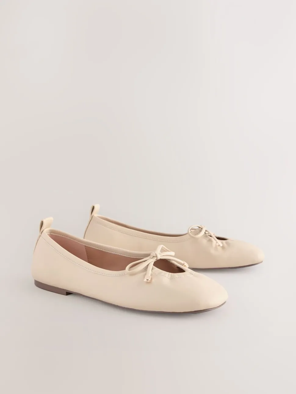 Gebroken wit - Forever Comfort® Tie Up Round Toe Ballet Flats