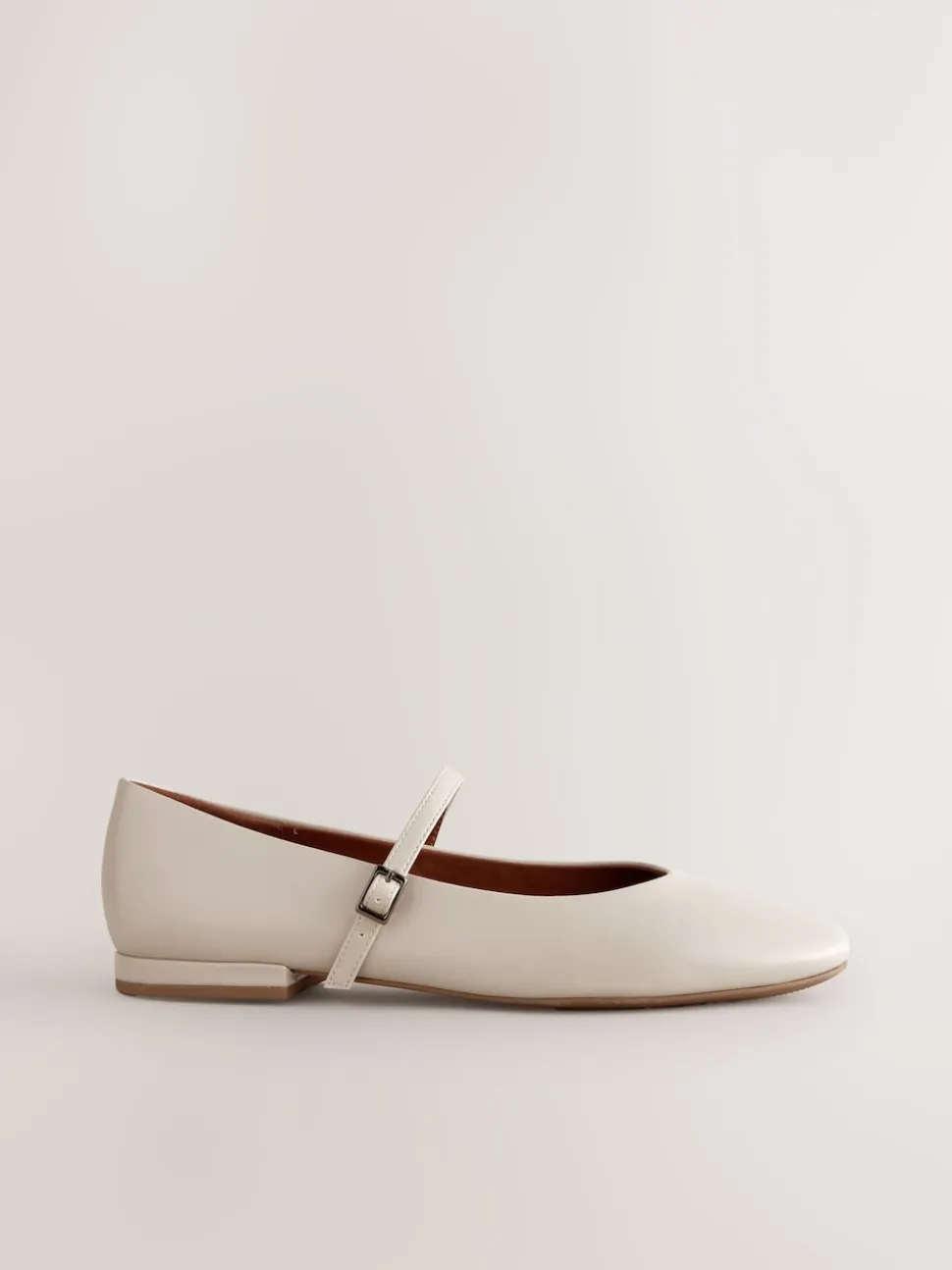 Gebroken wit - Mary Jane-schoenen met ronde neus