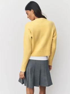 Geel - Supersoft Tie Front Knitted Cardigan
