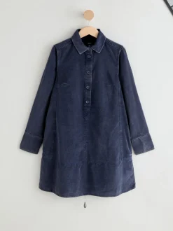 Gewassen indigoblauw - Cord Overhead Mini Dress