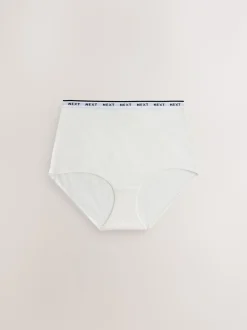 Gingham-print - 7 Katoenen slipjes met logotailleband
