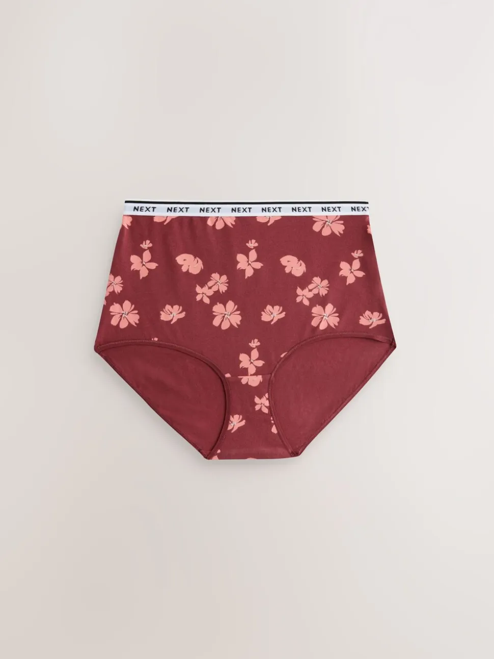 Gingham-print - 7 Katoenen slipjes met logotailleband