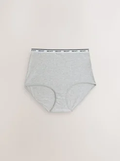 Gingham-print - 7 Katoenen slipjes met logotailleband