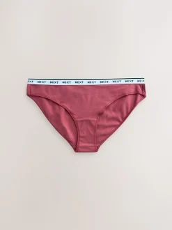 Gingham-print - 7 Katoenen slipjes met logotailleband
