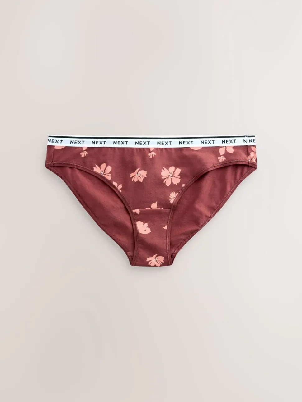 Gingham-print - 7 Katoenen slipjes met logotailleband