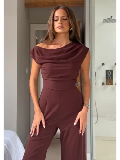 Girl In Mind - Donna jumpsuit met asymmetrische halslijn