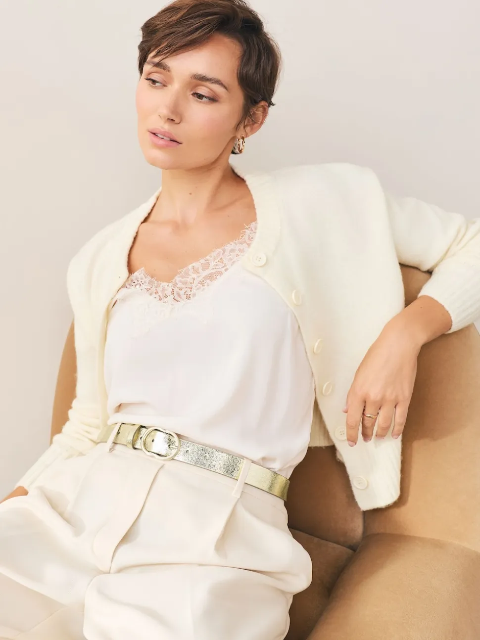 Gold Crackle - Normale PU-riem
