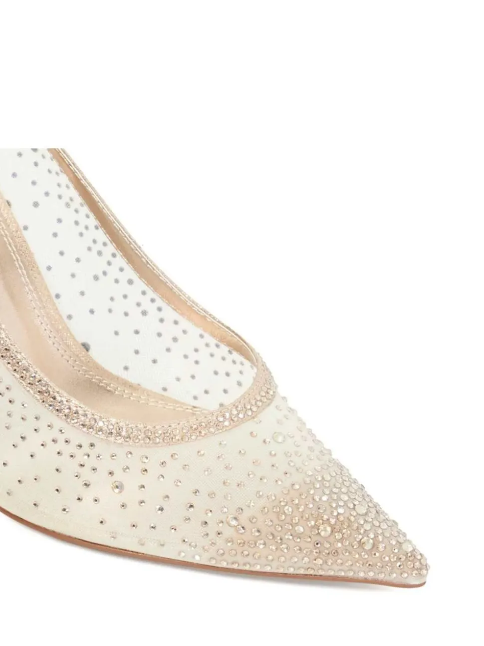Goud - Dune London Brightest Embellished Hotfix Court Heels