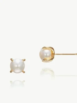 Goud - Ivory & Co - Klassieke Kaïro oorknopjes met parel