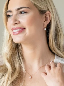Goud - Ivory & Co Westbury ketting met parelhanger