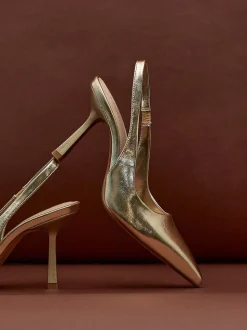 Goud - Linzi Dash Slingback Court Heels