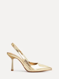 Goud - Linzi Dash Slingback Court Heels
