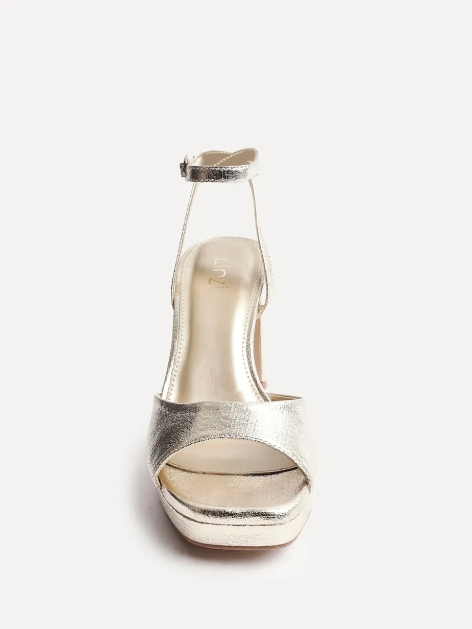 Goud - Linzi Diva Platform Block Heels