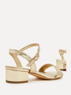 Goud - Linzi Kezzi minimalistische sandalen met lage blokhak