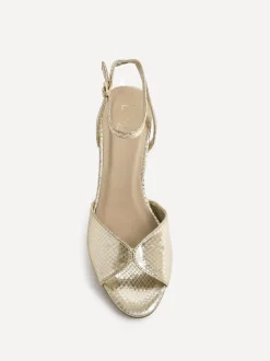 Goud - Linzi Parlour Peep Toe Stiletto Heel Sandals