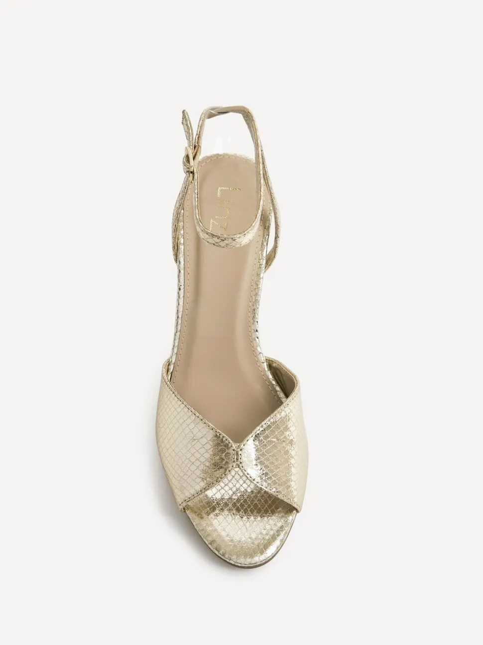 Goud - Linzi Parlour Peep Toe Stiletto Heel Sandals