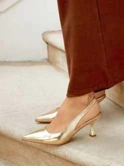 Goud - Linzi Presley pumps met naaldhakken en spitse neus