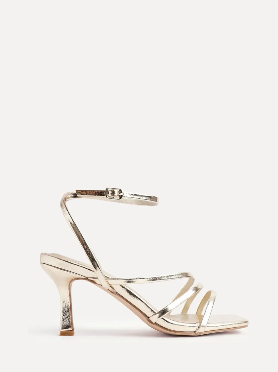 Goud - Linzi Reflect Wide Fit Strappy Heeled Sandals