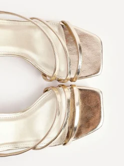 Goud - Linzi Reflect Wide Fit Strappy Heeled Sandals