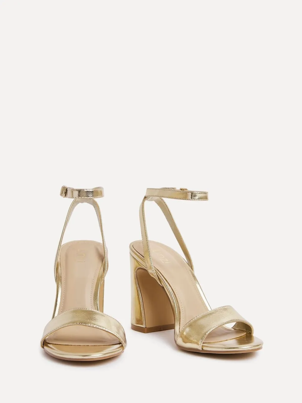 Goud - Linzi Trance Block Heel Sandals