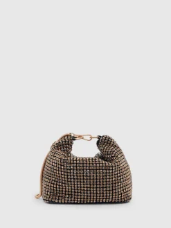 Goud - Reiss Leah Crystal Bracelet Pouch Bag