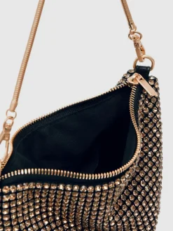 Goud - Reiss Leah Crystal Bracelet Pouch Bag