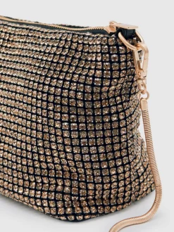 Goud - Reiss Leah Crystal Bracelet Pouch Bag