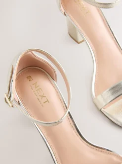 Goud - Sandalen met blokhak